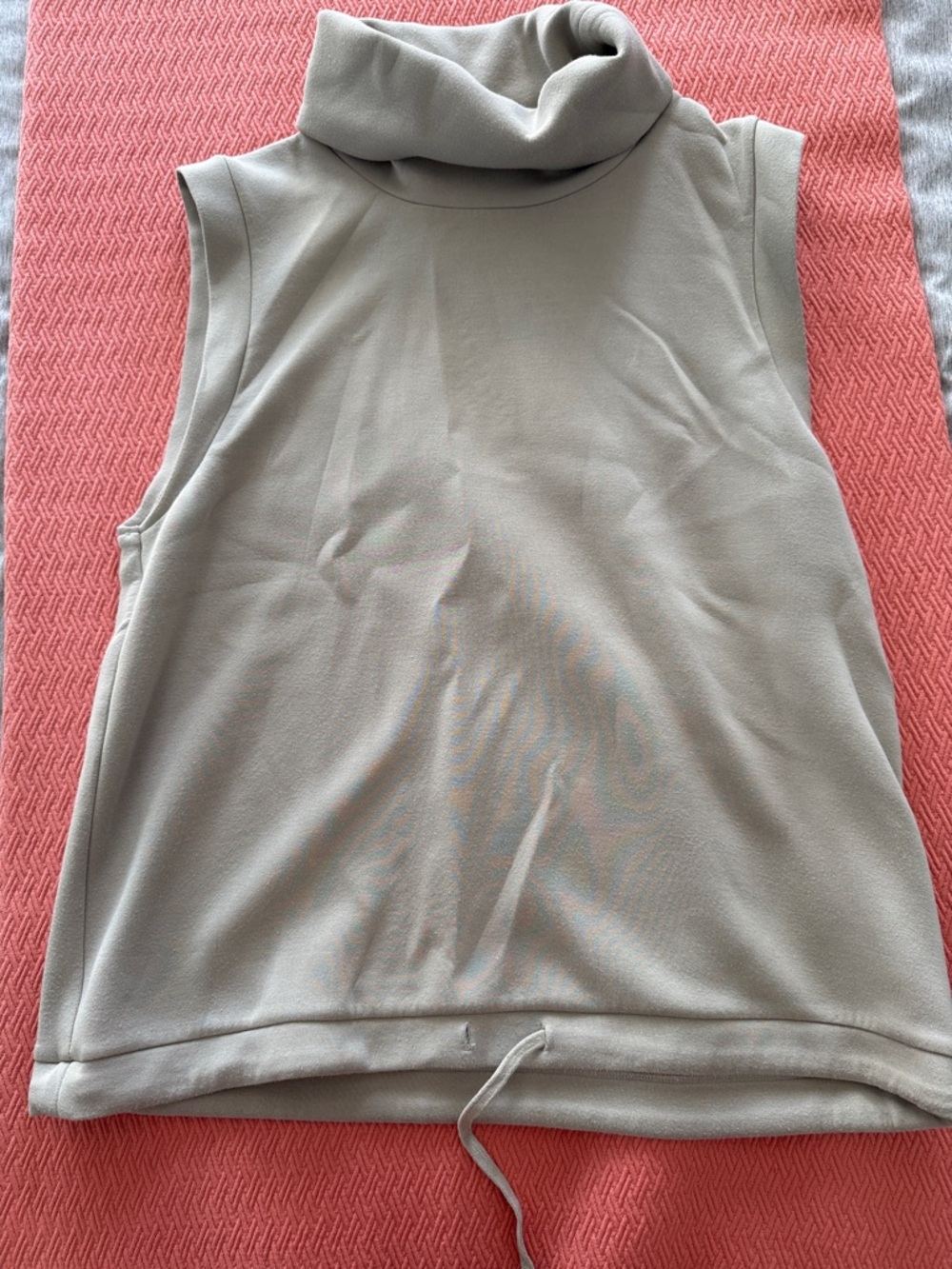 Varley Sleeveless Turtleneck Tank - Light Gray